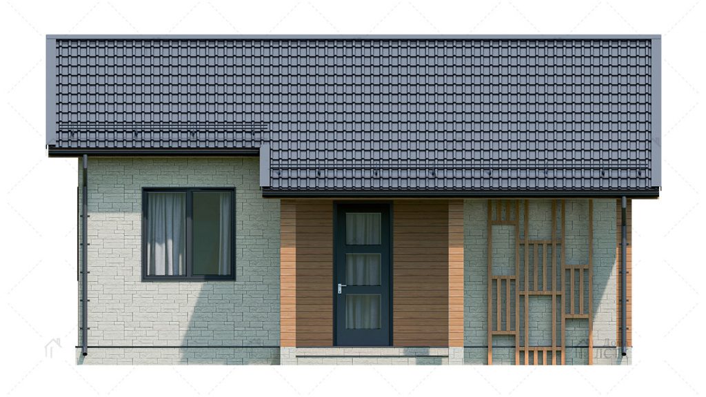Каркасный дом из ЛСТК Ж54-007 фасад