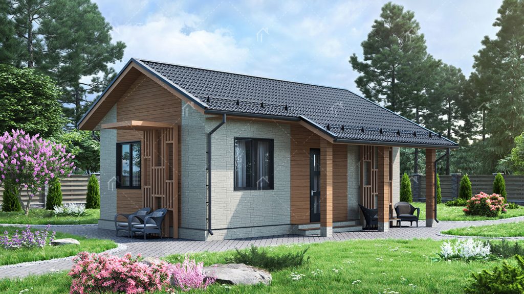 Каркасный дом из ЛСТК Ж54-007